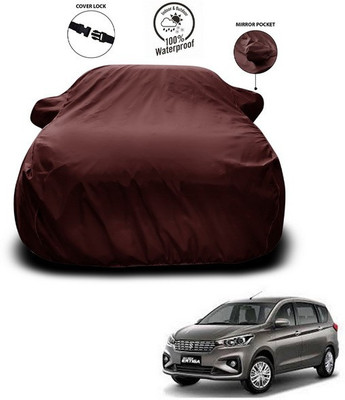 ANTHUB Car Cover For Maruti Suzuki Ertiga (With Mirror Pockets)(Maroon)