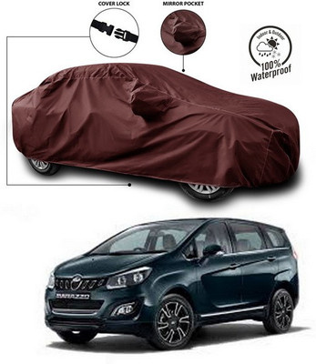 SEBONGO Car Cover For Mahindra Marazzo (With Mirror Pockets)(Maroon)