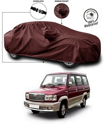 ANTHUB Car Cover For Toyota Qualis (With Mirror Pockets)(Maroon)
