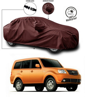 ANTHUB Car Cover For Tata Sumo Grande (With Mirror Pockets)(Maroon)