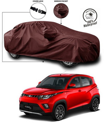 SEBONGO Car Cover For Mahindra KUV100 (With Mirror Pockets)(Maroon)