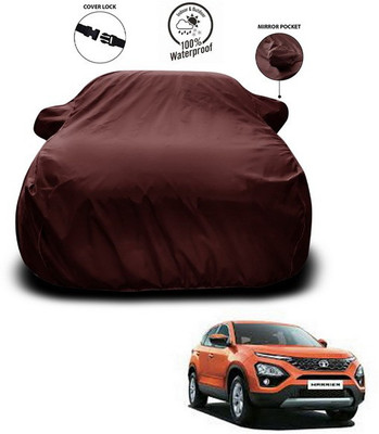 ANTHUB Car Cover For Tata Harrier (With Mirror Pockets)(Maroon)