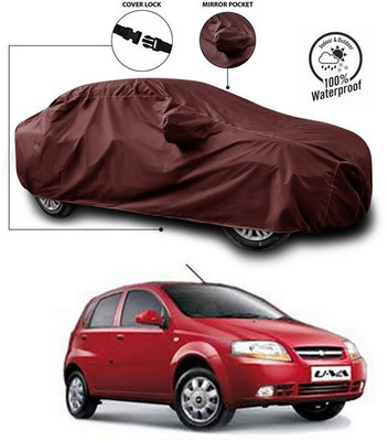 SEBONGO Car Cover For Chevrolet UVA (With Mirror Pockets)(Maroon)