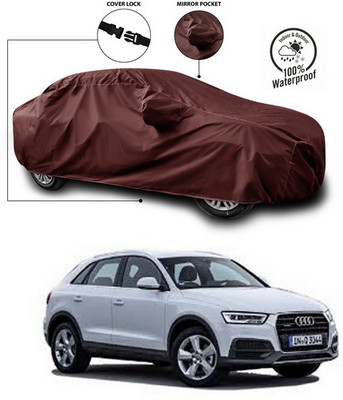 SEBONGO Car Cover For Audi Q3 (With Mirror Pockets)(Maroon)