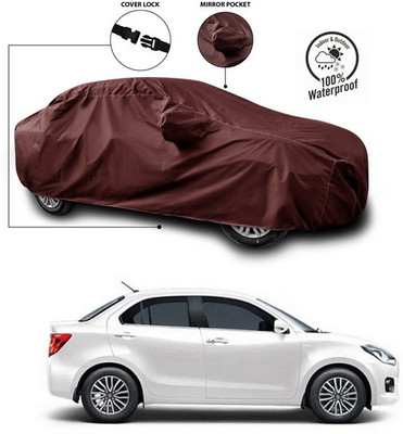 ANTHUB Car Cover For Maruti Suzuki Dzire (With Mirror Pockets)(Maroon)