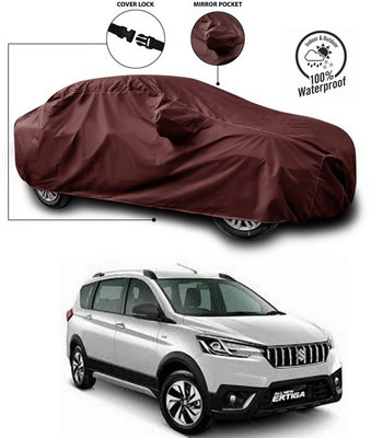 SEBONGO Car Cover For Maruti Suzuki Ertiga (With Mirror Pockets)(Maroon)