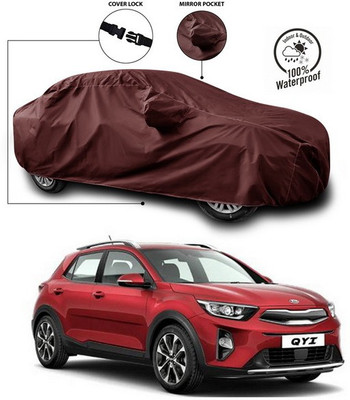 ANTHUB Car Cover For Kia QYI (With Mirror Pockets)(Maroon)