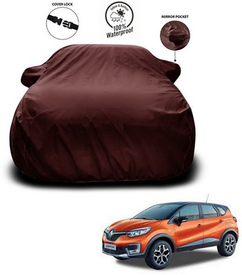 ANTHUB Car Cover For Renault Captur (With Mirror Pockets)(Maroon)