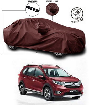 ANTHUB Car Cover For Honda Brio (With Mirror Pockets)(Maroon)