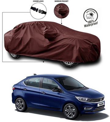 ANTHUB Car Cover For Tata Tigor (With Mirror Pockets)(Maroon)