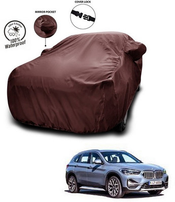 ANTHUB Car Cover For BMW X1 (With Mirror Pockets)(Maroon)