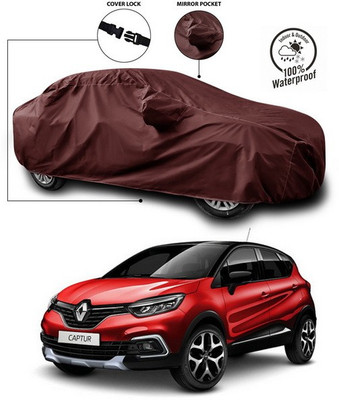SEBONGO Car Cover For Renault Captur (With Mirror Pockets)(Maroon)