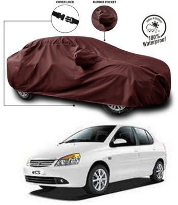 SEBONGO Car Cover For Tata Indigo eCS (With Mirror Pockets)(Maroon)