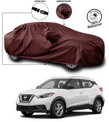 ANTHUB Car Cover For Nissan Kicks (With Mirror Pockets)(Maroon)