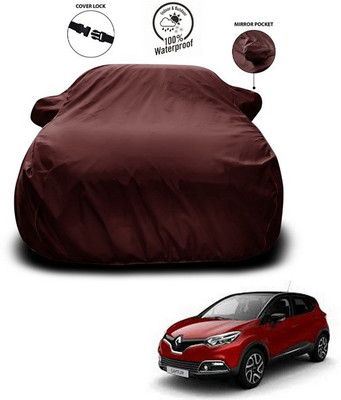 ANTHUB Car Cover For Renault Captur (With Mirror Pockets)(Maroon)