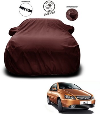 SEBONGO Car Cover For Tata Indigo CS (With Mirror Pockets)(Maroon)