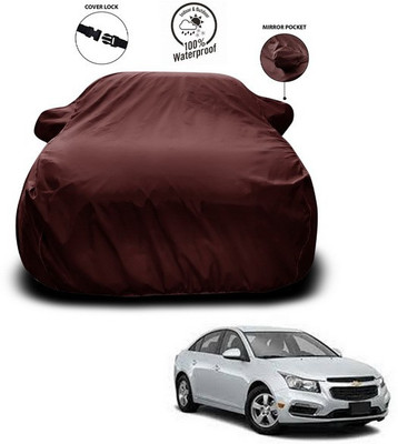 ANTHUB Car Cover For Chevrolet Cruze (With Mirror Pockets)(Maroon)