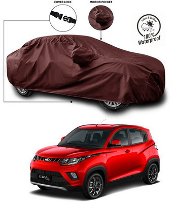 ANTHUB Car Cover For Mahindra KUV100 (With Mirror Pockets)(Maroon)