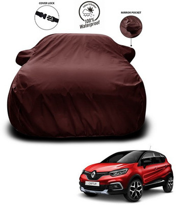 ANTHUB Car Cover For Renault Captur (With Mirror Pockets)(Maroon)