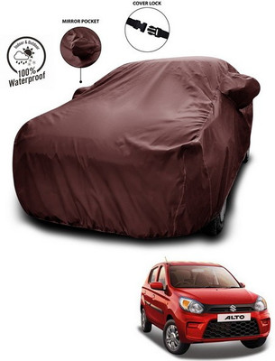 SEBONGO Car Cover For Maruti Suzuki A-Star (With Mirror Pockets)(Maroon)