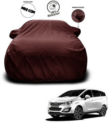 ANTHUB Car Cover For Mahindra Marazzo (With Mirror Pockets)(Maroon)