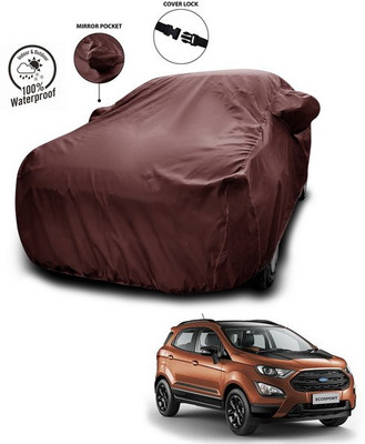ANTHUB Car Cover For Ford Ecosport (With Mirror Pockets)(Maroon)