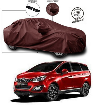 ANTHUB Car Cover For Mahindra Marazzo (With Mirror Pockets)(Maroon)
