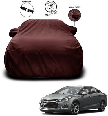 ANTHUB Car Cover For Chevrolet Cruze (With Mirror Pockets)(Maroon)