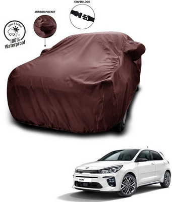 ANTHUB Car Cover For Kia Rio (With Mirror Pockets)(Maroon)