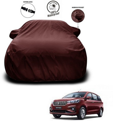 SEBONGO Car Cover For Maruti Suzuki Ertiga (With Mirror Pockets)(Maroon)