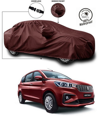 SEBONGO Car Cover For Maruti Suzuki Ertiga (With Mirror Pockets)(Maroon)