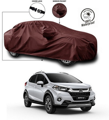 SEBONGO Car Cover For Honda WRV (With Mirror Pockets)(Maroon)