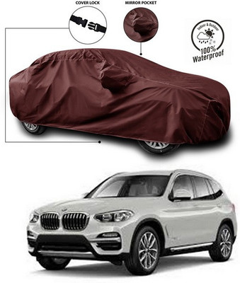 ANTHUB Car Cover For BMW X3 (With Mirror Pockets)(Maroon)