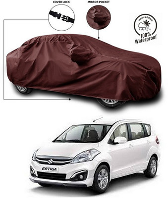 SEBONGO Car Cover For Maruti Suzuki Ertiga (With Mirror Pockets)(Maroon)