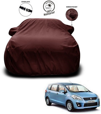 SEBONGO Car Cover For Maruti Suzuki Ertiga (With Mirror Pockets)(Maroon)