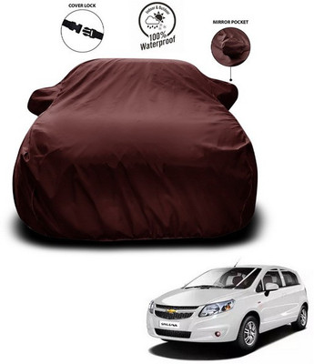 ANTHUB Car Cover For Chevrolet Sail UVA (With Mirror Pockets)(Maroon)