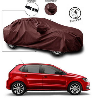 SEBONGO Car Cover For Volkswagen Polo GT (With Mirror Pockets)(Maroon)