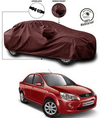 SEBONGO Car Cover For Ford Fiesta Classic (With Mirror Pockets)(Maroon)
