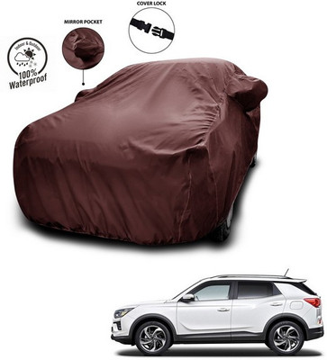 SEBONGO Car Cover For Mahindra XUV 500 (With Mirror Pockets)(Maroon)