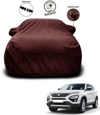 SEBONGO Car Cover For Tata Harrier (With Mirror Pockets)(Maroon)