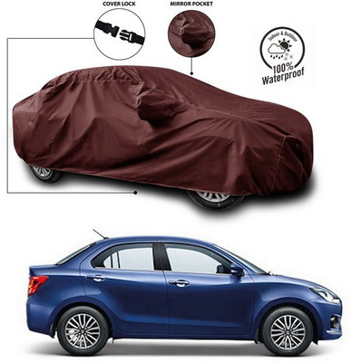 ANTHUB Car Cover For Maruti Suzuki Dzire (With Mirror Pockets)(Maroon)