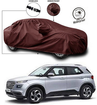 ANTHUB Car Cover For Hyundai Venue (With Mirror Pockets)(Maroon)