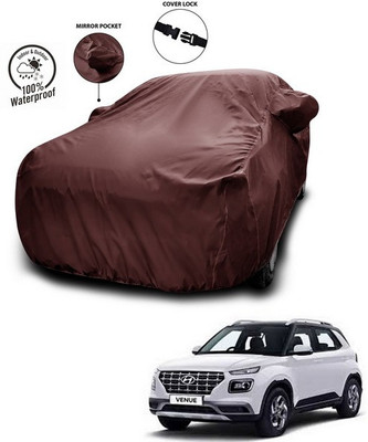 ANTHUB Car Cover For Hyundai Venue (With Mirror Pockets)(Maroon)