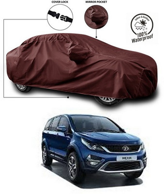 SEBONGO Car Cover For Tata Hexa (With Mirror Pockets)(Maroon)