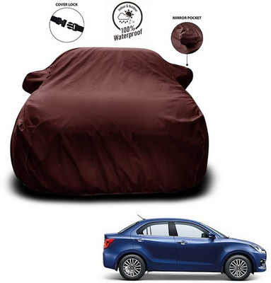 ANTHUB Car Cover For Maruti Suzuki Dzire (With Mirror Pockets)(Maroon)