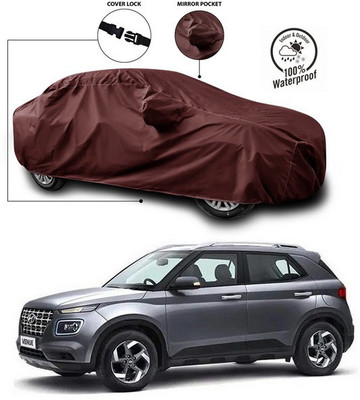 ANTHUB Car Cover For Hyundai Venue (With Mirror Pockets)(Maroon)
