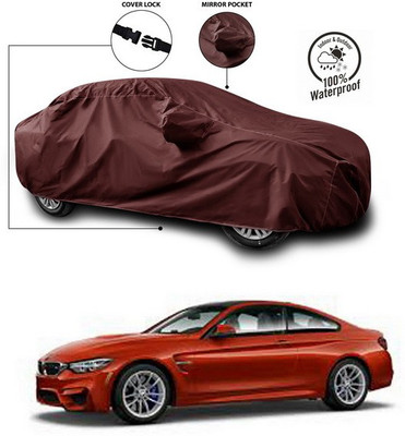ANTHUB Car Cover For BMW M4 (With Mirror Pockets)(Maroon)