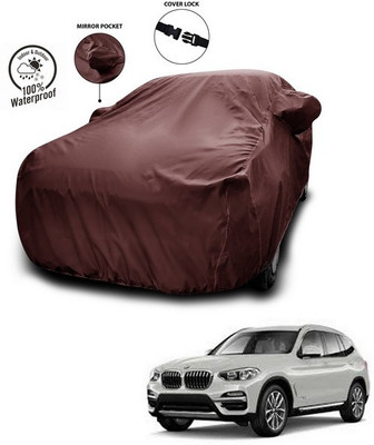 SEBONGO Car Cover For BMW X3 (With Mirror Pockets)(Maroon)