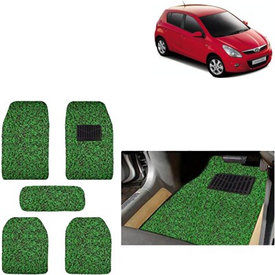 aksmit PVC Standard Mat For  Hyundai i20(Green, Black)