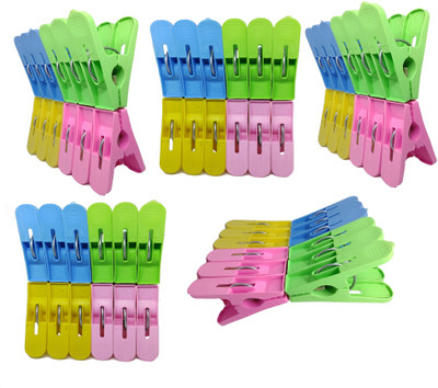 10cr Plastic Cloth Clips(Multicolor Pack of 60)